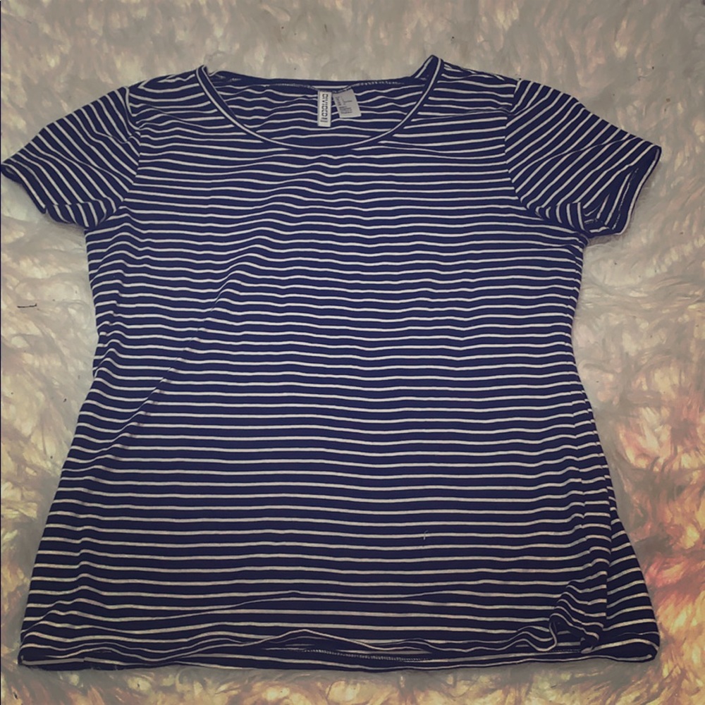striped basic tee